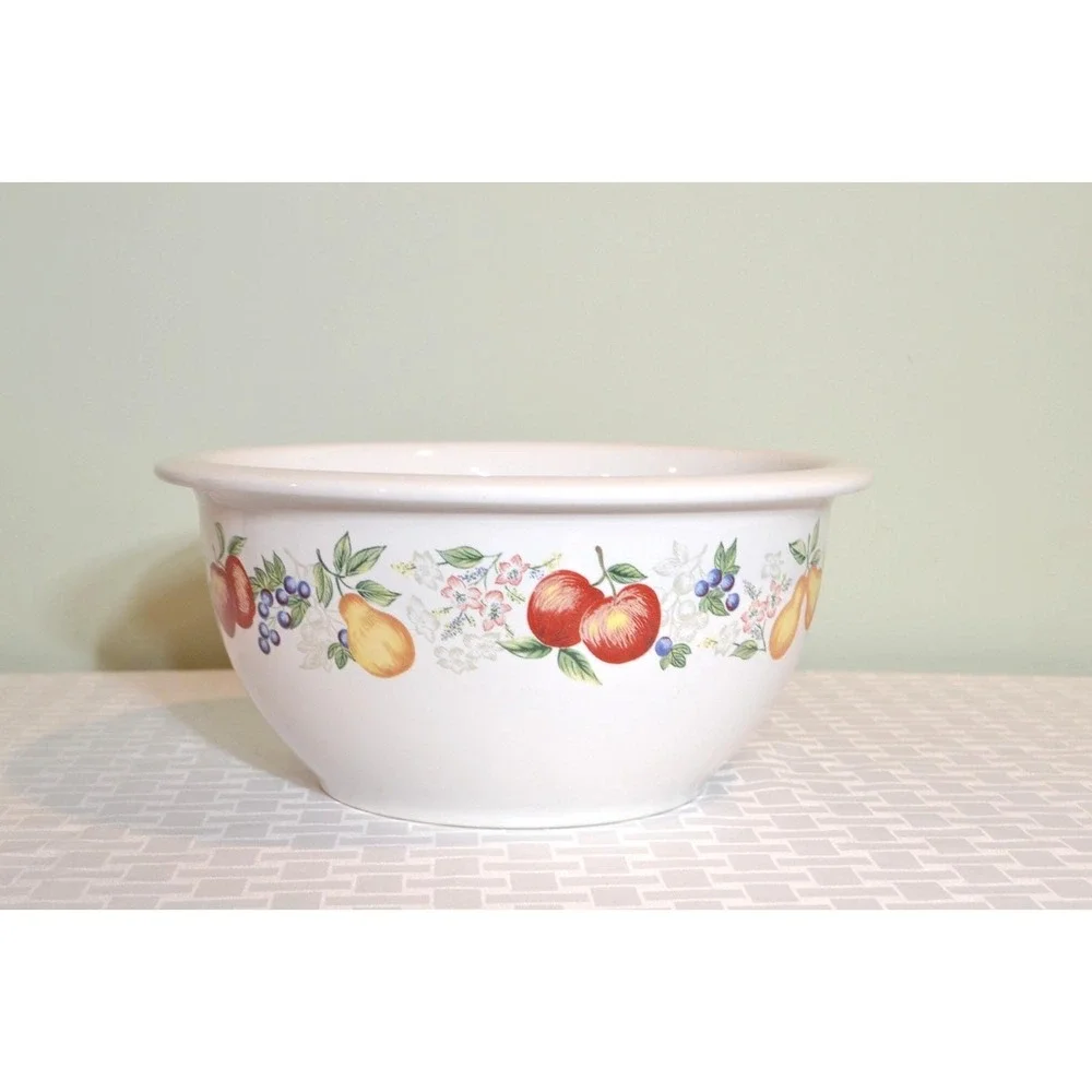 Corelle Coordinates in the Chutney Fruits Pattern- 3 Quart Stoneware Mixing Bowl